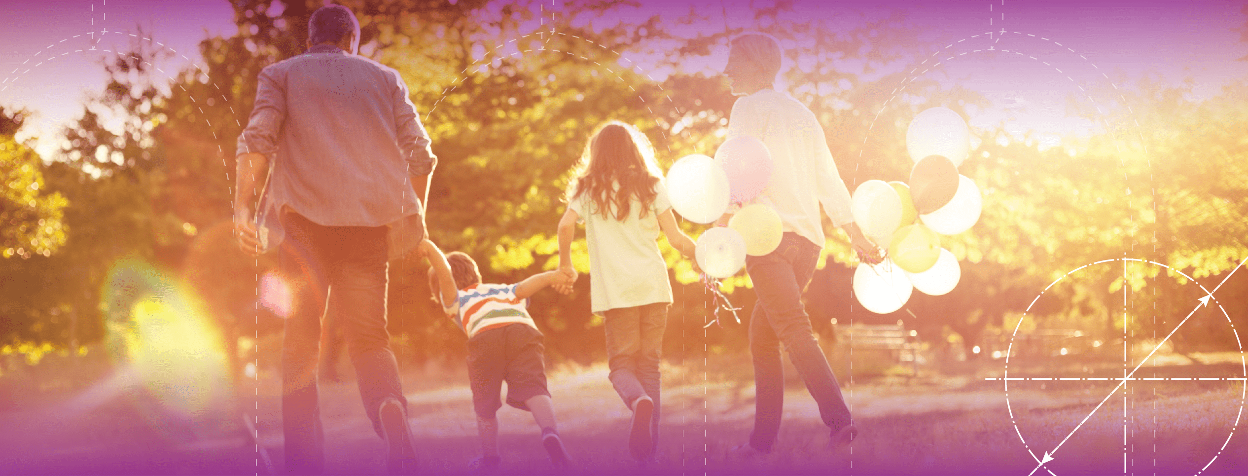 Family at park enjoying the outdoors together