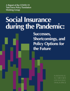 Cover image of the Social Insurance during the Pandemic report